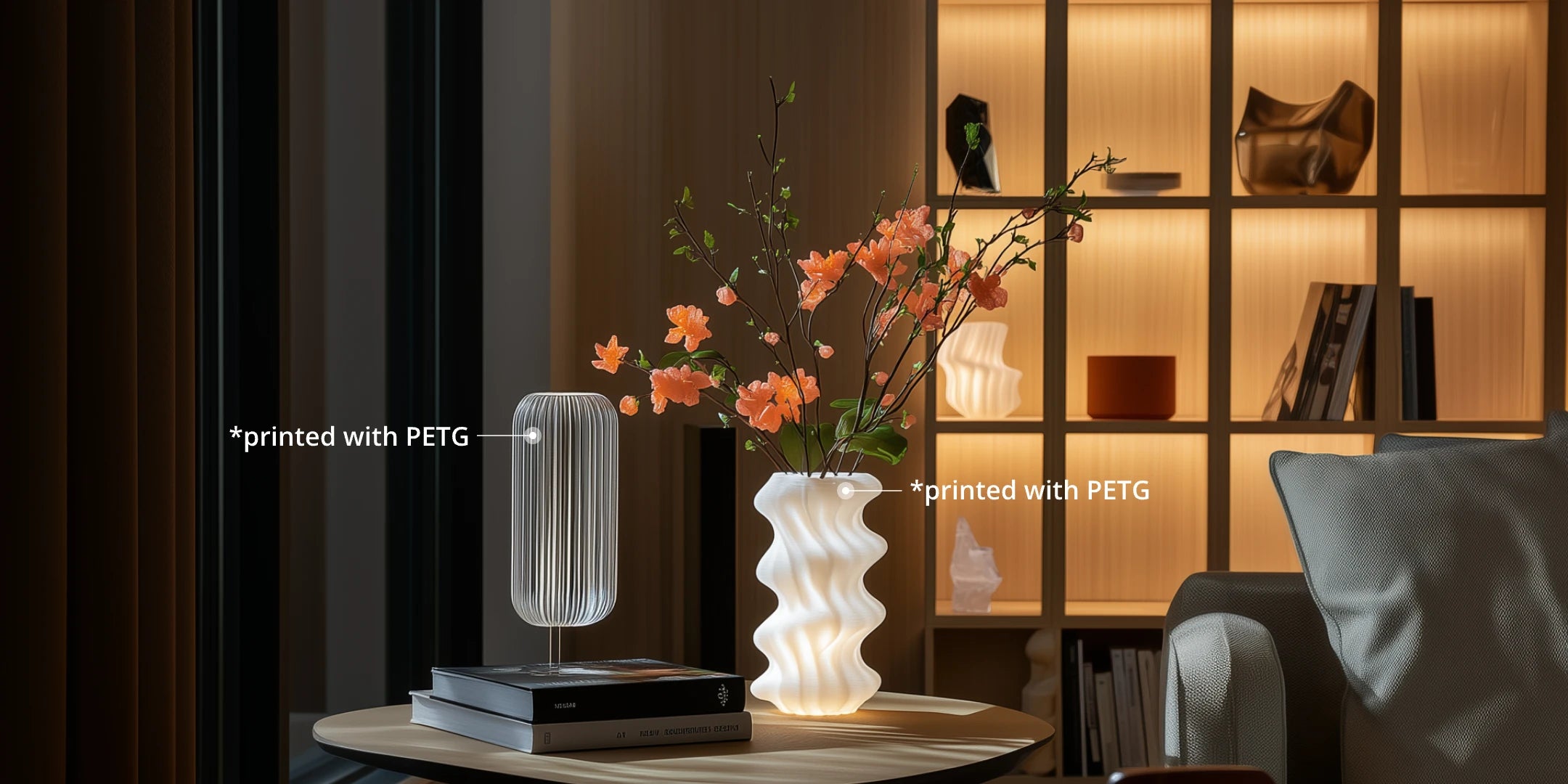 3d printed lamp with petg