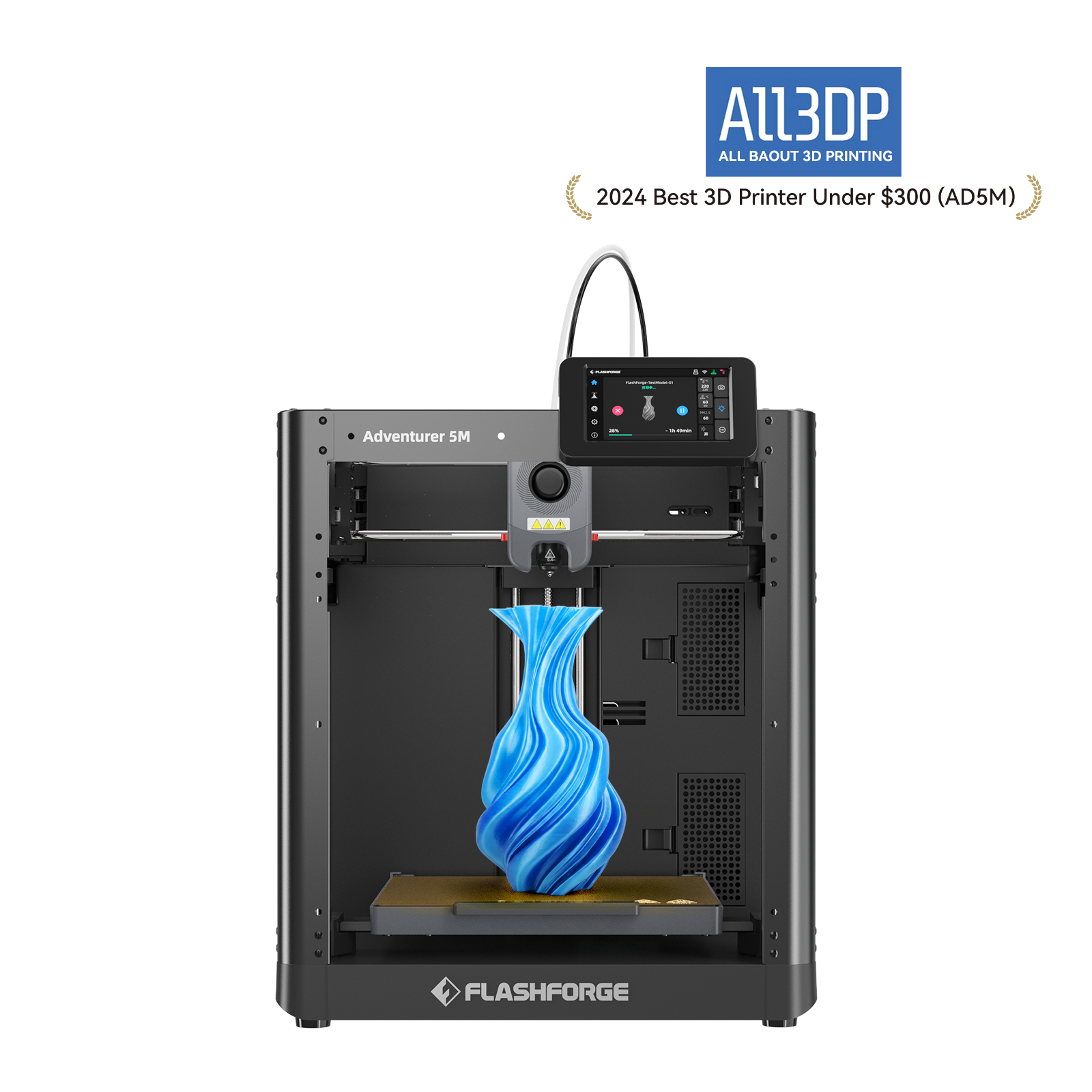 Flashforge Adventurer 5M 3D Printer, 600mm/s High Speed, Beginner-friendly