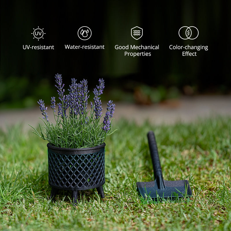 Shovel and flower pot printed by ASA Multicolor Burnt Titanium