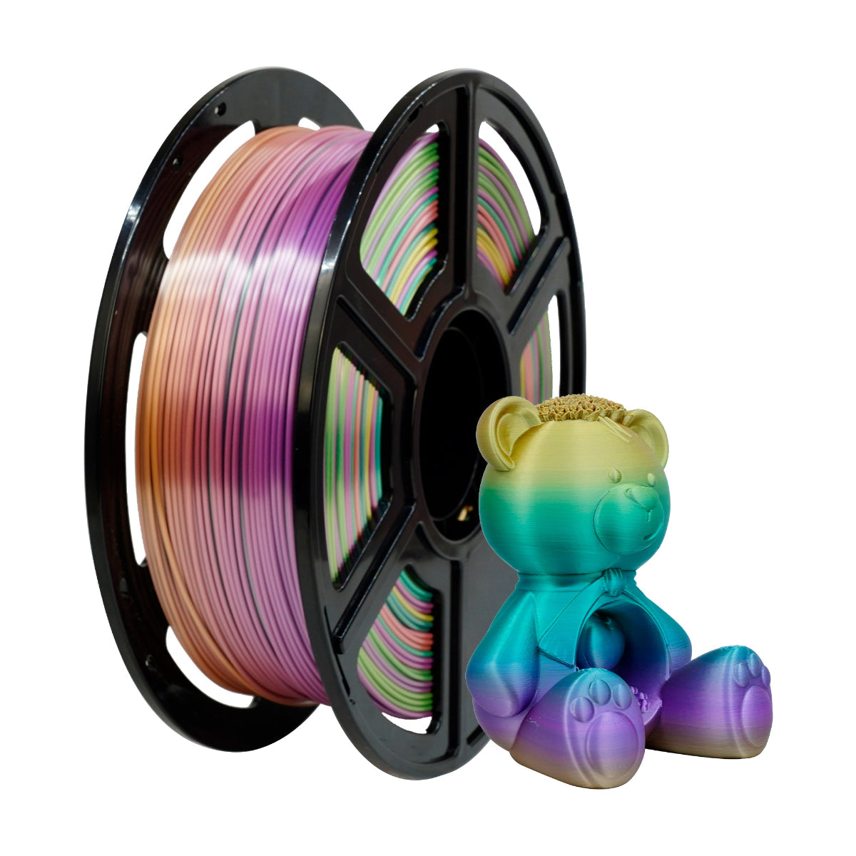 Flashforge PLA Silk+ Rainbow Filament