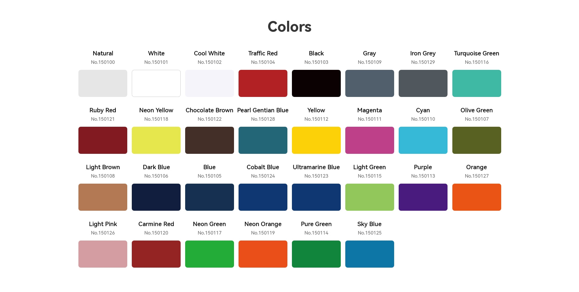 Flashforge HS PLA 3D Printer Filament Colors