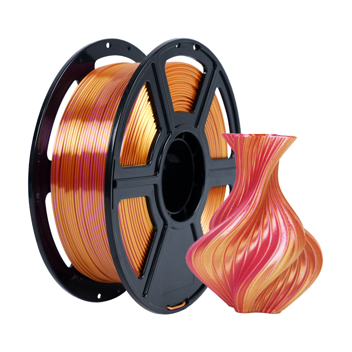 PLA Silk Dual Color with fusion gold and rose
