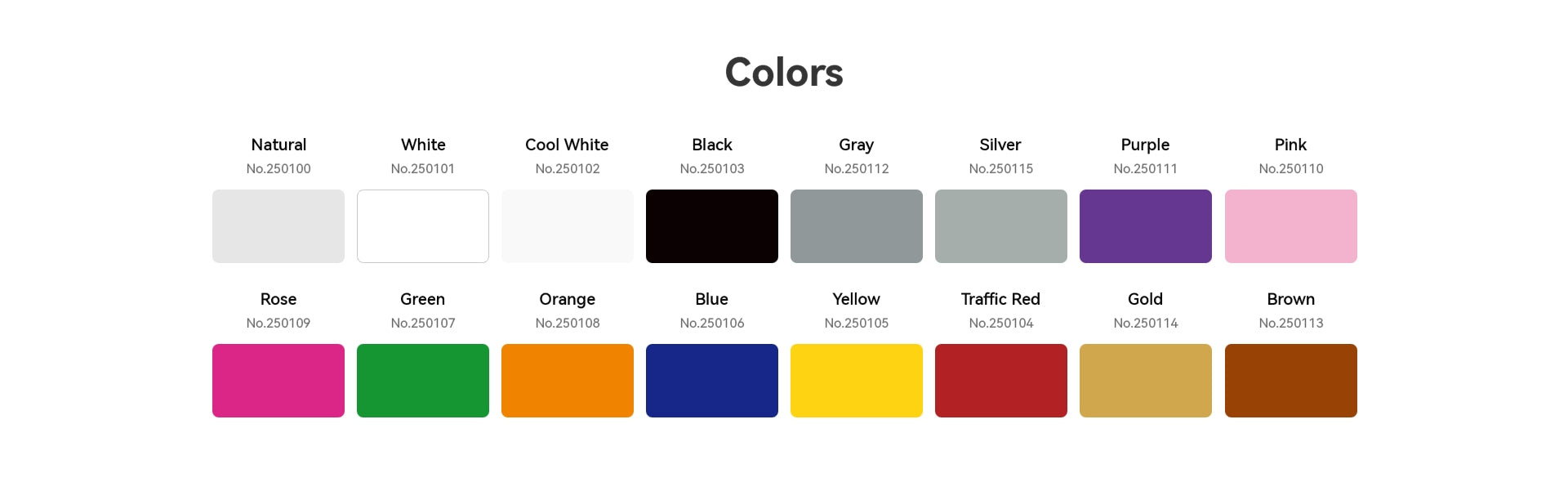 Flashforge HS PETG 3D Printer Filament Colors