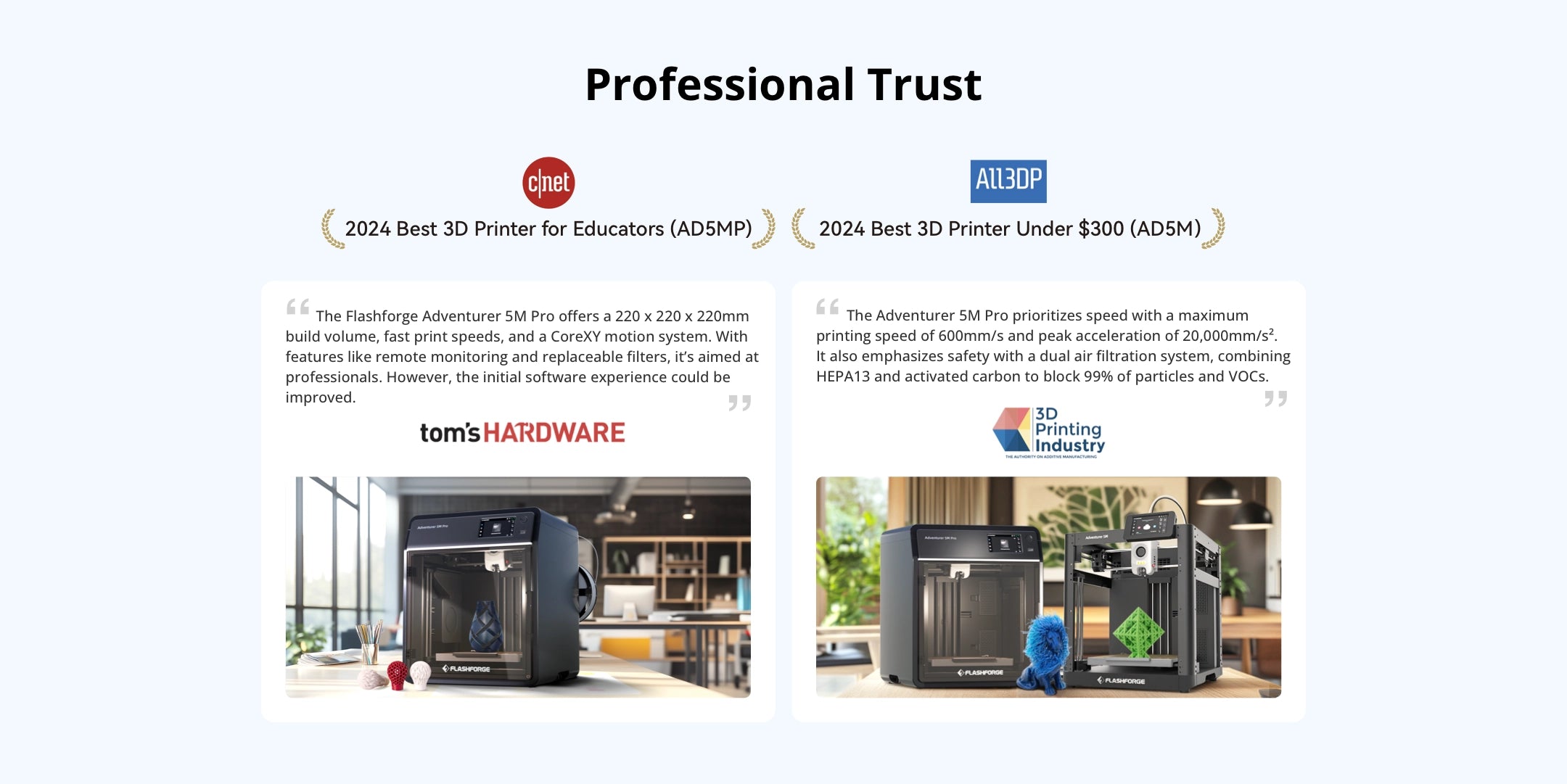 professional trust: all3dp & 3d printing industry