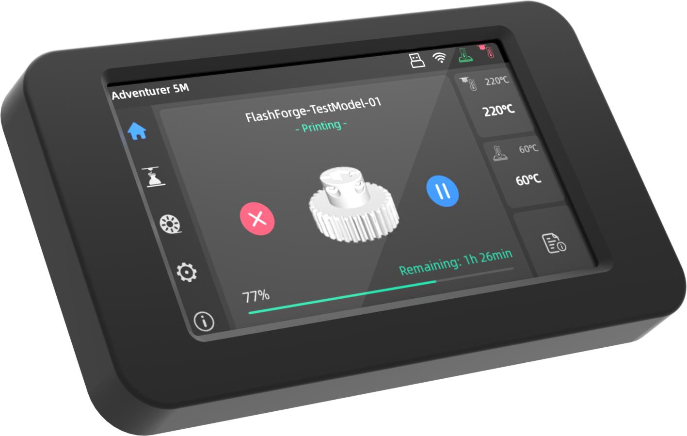 Flashforge AD5M Touch Screen Assembly: clear interface and responsiveness