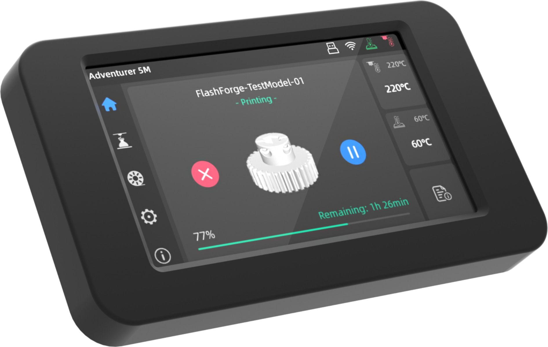 Flashforge AD5M Touch Screen Assembly: clear interface and responsiveness
